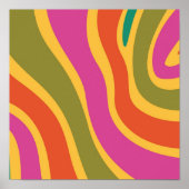 Retro Mid Century Abstract Poster (Voorkant)