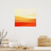 RETRO MID-CENTURY ABSTRACTE LANDSCHAPSKUNST POSTER (Keuken)
