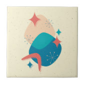 Retro Mid Century Atomic Age Abstract Tegeltje (Voorkant)