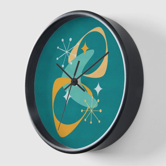 Retro Mid Century Atomic Space Age 20 Blauwgroen, (Hoek)