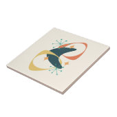 Retro Mid Century Atomic Space Age Abstract Tegeltje (Zijkant)