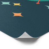 Retro Mid Century Atomische Abstracte Kunst Poster (Hoek)