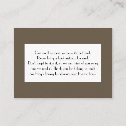 Retro Mid Century Baby shower Boek Aanvraag Kaart (Voorkant)