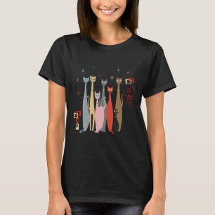 Retro  Mid-Century Cats Modern Look jaren '50 jare T-shirt