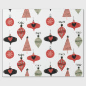 Retro Mid Century Christmas Wrapping Paper Cadeaupapier (Vlak)