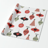 Retro Mid Century Christmas Wrapping Paper Cadeaupapier (Uitgerold)