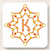 Retro Mid-Century Design gepersonaliseerd Bier Onderzetter (Voorkant)