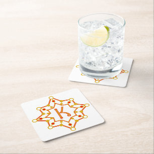 Retro Mid-Century Design gepersonaliseerd Kartonnen Onderzetters