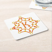 Retro Mid-Century Design gepersonaliseerd Kartonnen Onderzetters (Schuin)