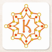 Retro Mid-Century Design gepersonaliseerd Kartonnen Onderzetters (Voorkant)