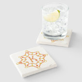 Retro Mid-Century Design gepersonaliseerd Stenen Onderzetter (Zijkant)