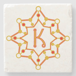 Retro Mid-Century Design gepersonaliseerd Stenen Onderzetter