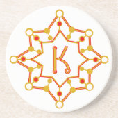 Retro Mid-Century Design gepersonaliseerd Zandsteen Onderzetter (Voorkant)