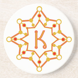 Retro Mid-Century Design gepersonaliseerd Zandsteen Onderzetter