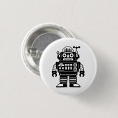 Retro Mid Century Geïnspireerde Robot Ronde Button 3,2 Cm (Voorkant /achterkant)