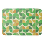 Retro Mid Century Geometric Floral Green Badmat (Voorkant)