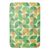 Retro Mid Century Geometric Floral Green Badmat (Voorkant Verticaal)