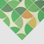 Retro Mid Century Geometric Floral Green Tissuepapier (Detail)