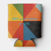 Retro Mid-Century Geometrisch Kleurblok Custom Blikjeskoeler (Voorkant)