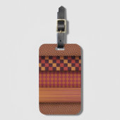 Retro Mid Century Geometrische Bagagelabel (Voorkant (verticaal))