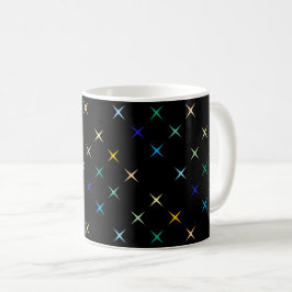 Retro Mid Century Geometrische sterren Art Design Koffiemok