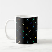 Retro Mid Century Geometrische sterren Art Design Koffiemok (Links)