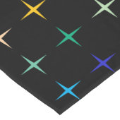 Retro Mid Century Geometrische sterren Art Design Korte Tafelloper (Hoek)