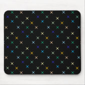 Retro Mid Century Geometrische sterren Art Design Muismat (Voorkant)