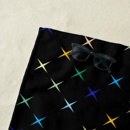 Retro Mid Century Geometrische sterren Art Design Strandlaken