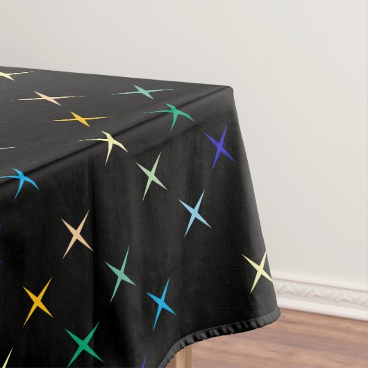 Retro Mid Century Geometrische sterren Art Design Tafelkleed (Voorbeeld)