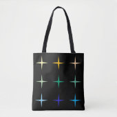 Retro Mid Century Geometrische sterren Art Design Tote Bag (Voorkant)
