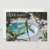 Retro Mid-Century Inspired Pool Party 1950's Theme Kaart (Voorkant)