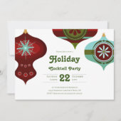 Retro Mid Century Kerst Cocktailparty Kaart (Voorkant)