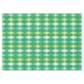 Retro Mid-Century Kerstdiamanten Groen Tafelkleed (Voorkant (Horizontaal))