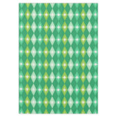 Retro Mid-Century Kerstdiamanten Groen Tafelkleed (Voorkant)