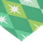 Retro Mid-Century Kerstdiamanten Groen Tafelkleed (Gekanteld)