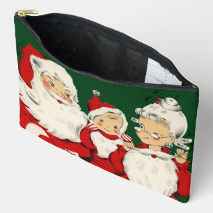 Retro Mid-Century Kerstman Familie – Kitsch Claus Etui