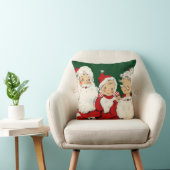 Retro Mid-Century Kerstman Familie – Kitsch Claus Kussen (Stoel)