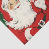 Retro Mid-Century Kerstman Familie – Kitsch Claus Tissuepapier (Detail)