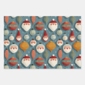 Retro Mid Century Kerstmis Inpakpapier Vel (Voorkant)