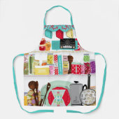 Retro Mid Century Kitchen Schort (Voorkant)