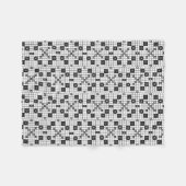 Retro Mid Century kruiswoordpuzzel Fleece Deken (Voorkant (Horizontaal))