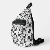 Retro Mid Century kruiswoordpuzzel Sling Bag (Rechterhoek)