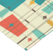 Retro Mid Century Mod Atomic Space Age Blauwgroen  Tafelkleed (Gekanteld)