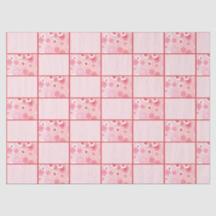 Retro Mid Century Mod  Floral op lichtroze Tissuepapier