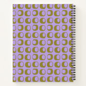 Retro Mid Century Mod Pattern Lavender Recipe Notitieboek (Achterkant)