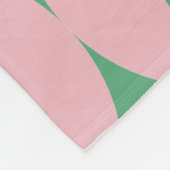 Retro Mid Century Mod Shapes Patroon | Roze groen Fleece Deken (Hoek)