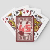 Retro Mid-Century Modern 45e Verjaardag Pokerkaarten (Achterkant)