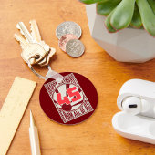 Retro Mid-Century Modern 45e Verjaardag Sleutelhanger