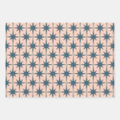 Retro Mid Century Modern 50s Starburst Patroon Inpakpapier Vel (Voorkant)